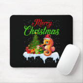 Seepferdchen-Weihnachtsbaumlichter Lustige Weihnac Mousepad (Mit Mouse)