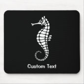 Seepferdchen Weiß Mousepad (Vorne)