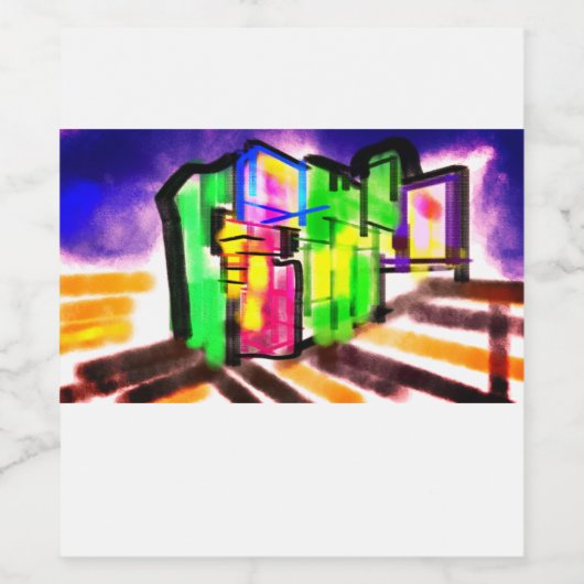 Seepferdchenliebe  weinetikett (Einzelnes Label)