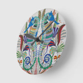 Seepferde Akrylsäulenhalterung Runde Wanduhr (Winkel)