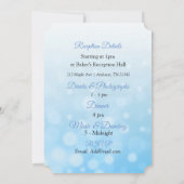 Seepferde am Meer Blue Bokeh Hochzeit Einladungen (Rückseite)