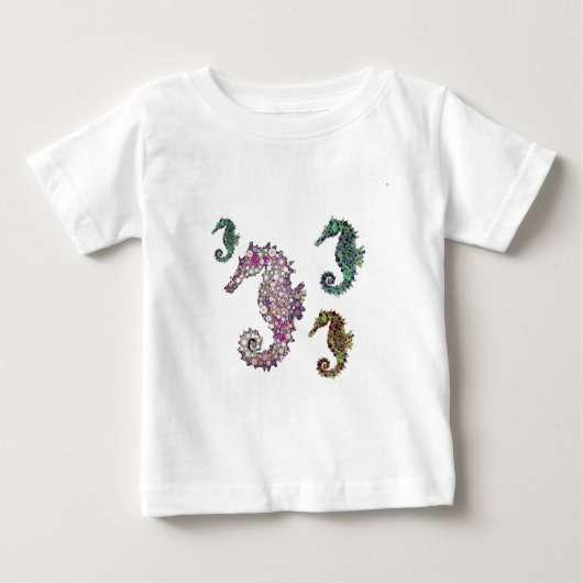 Seepferde Art von LeahG Baby T-shirt (Vorderseite)