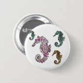 Seepferde Art von LeahG Button (Vorne & Hinten)