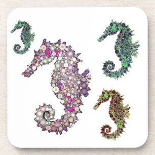 Seepferde Art von LeahG Getränkeuntersetzer