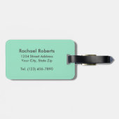 Seepferde auf grünen Streifen Gepäckanhänger (Rückseite horizontal)