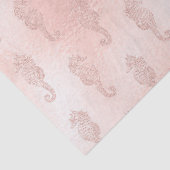 Seepferde auf rosa Decoupage Seidenpapier (Detail)