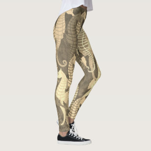 Seepferde auf Sepia - Leggings