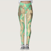 Seepferde auf tadellosem Grün - Leggings (Vorderseite)