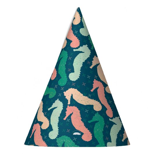 Seepferde Blue Partyhütchen (Links)