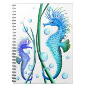 Seepferde Cartoon Notebook Notizblock (Vorderseite)