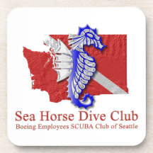 Seepferde Divie Club Logo Untersetzer