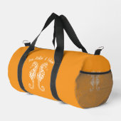 Seepferde-Fischer-Core-Hawaiian-Orange Duffle Bag (Rechte Ecke)