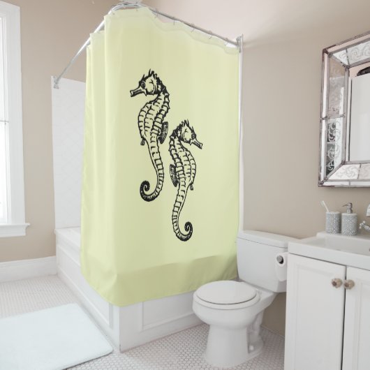 Seepferde gelb duschvorhang (Beispiel)