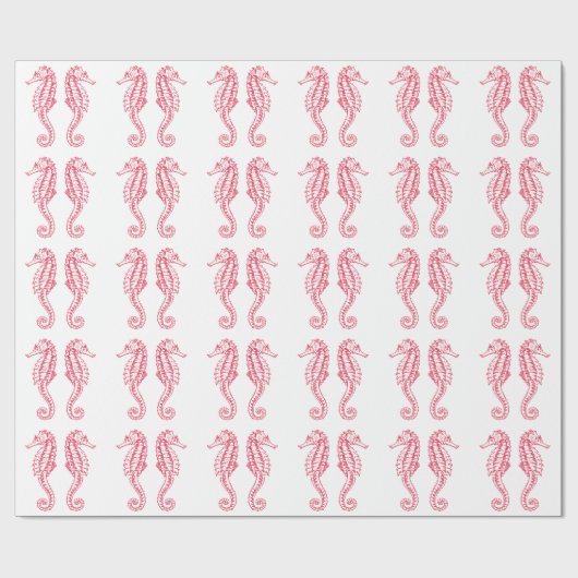 Seepferde Geschenkpapier (Flach)