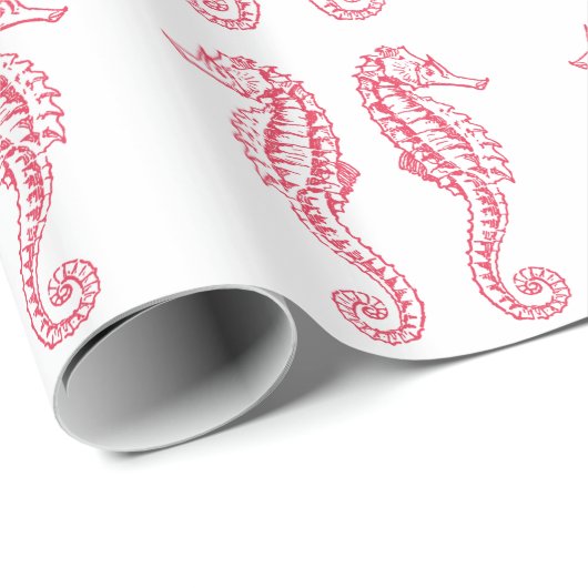Seepferde Geschenkpapier (Rolleneckpunkt)