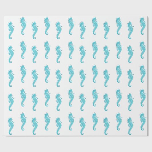 Seepferde Geschenkpapier (Flach)