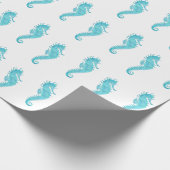 Seepferde Geschenkpapier (Ecke)
