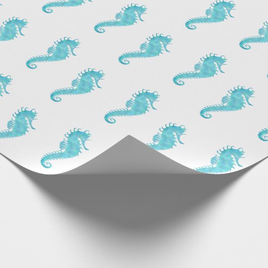 Seepferde Geschenkpapier (Ecke)