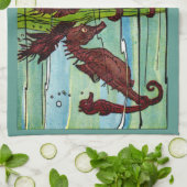 Seepferde Geschirrtuch (Gefaltet)