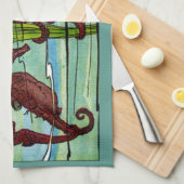 Seepferde Geschirrtuch (Viertel Falte)