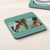 Seepferde Getränkeuntersetzer (Linke Seite)