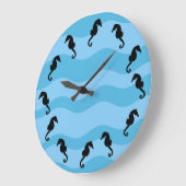 Seepferde Große Wanduhr (Winkel)