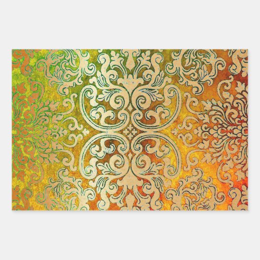 Seepferde, Holzbeeren und Cardiff-Sampler Geschenkpapier Set (Vorderseite 2)