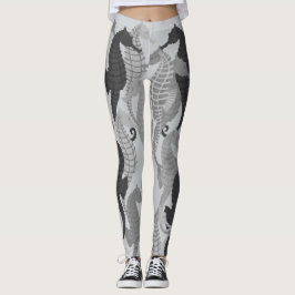 Seepferde in den Schatten des Graus - Leggings