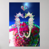 SEEPFERDE IN DER LIEBE, PINK BLAUE MUTTER DER PFLA POSTER (Vorne)