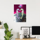 SEEPFERDE IN DER LIEBE PINK FUCHSIA MUTTER VON PEA POSTER (Heimbüro)