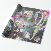 SEEPFERDE IN DER LIEBE, PINKEN AQUAMARIN BLAUEN MU GESCHENKPAPIER (Ungerollt)