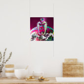 SEEPFERDE IN DER LIEBE, PINKEN AQUAMARIN BLAUEN MU POSTER (Küche)