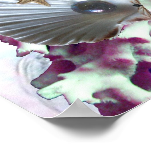 SEEPFERDE IN DER LIEBE, PINKEN AQUAMARIN BLAUEN MU POSTER (Ecke)