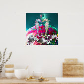 SEEPFERDE IN DER LIEBE, PINKEN AQUAMARIN BLAUEN MU POSTER (Küche)