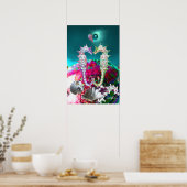 SEEPFERDE IN DER LIEBE, PINKEN AQUAMARIN BLAUEN MU POSTER (Küche)