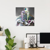 SEEPFERDE IN DER LIEBE , PINKWEISE MUTTER DER PFLA POSTER (Heimbüro)