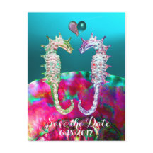 SEEPFERDE IN LIEBE, BLUE PINK NACRE, Save the Date