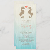 Seepferde in Liebe Hochzeitsfeierprogramm Programm (Vorne/Hinten)