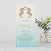 Seepferde in Liebe Hochzeitsfeierprogramm Programm (Stehend Vorderseite)