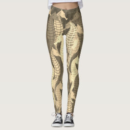 Seepferde in Sepia - Leggings
