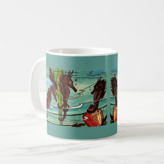 Seepferde Kaffeetasse (Vorderseite Links)
