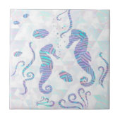 Seepferde - Keramik-Fliese Fliese (Vorderseite)