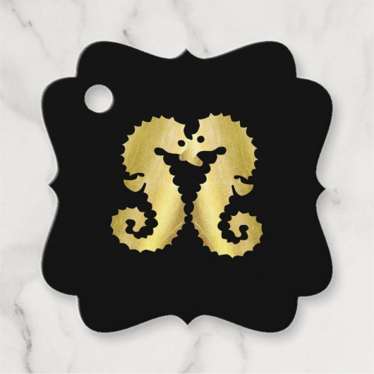 Seepferde Kissing Wedding Vielen Dank Geschenkanhänger (Vorderseite)