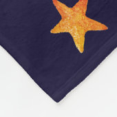 Seepferde, Muscheln und Seesterne in Marineblau Fleecedecke (Ecke)