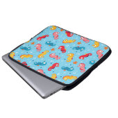 Seepferde Nahtloses Muster Laptopschutzhülle (Vorne Knopf)