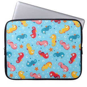 Seepferde Nahtloses Muster Laptopschutzhülle