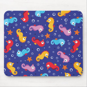 Seepferde Nahtloses Muster Mousepad