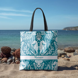 Seepferde Ocean Life Aquamarin Blue Fügen Sie Ihre Tasche