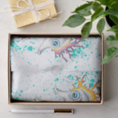 Seepferde Orange Magenta Splash Ink Seidenpapier (Geschenk)