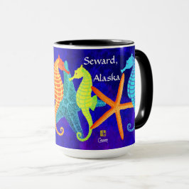 Seepferde, Seward - 15 Unze. Kombinierte Tasse